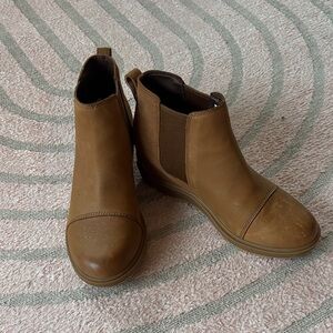Sorel Tan Waterproof Chelsea Ankle Booties with Elastic Side Panels